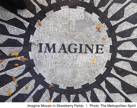 Shrine to John Lennon in Central Park's Strawberry Fields - Photo: The Metropolitan Spirit